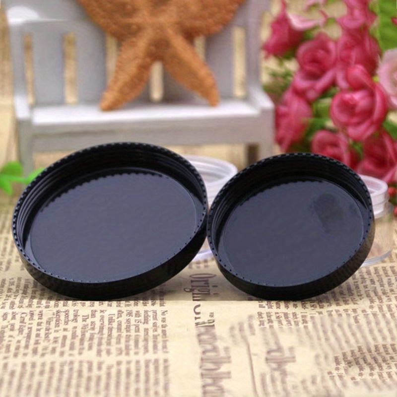 50g Plastic Loose Powder Jar With Sifter Empty Cosmetic Container Black Matte Cap Makeup Compact Portable Loose Powder Box