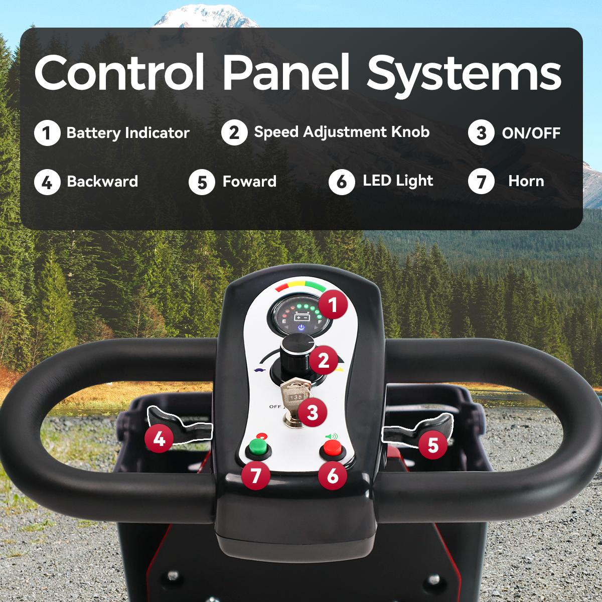 HOMYKING Adult Foldable Four Wheel Electric Scooter with Detachable Basket & Charger Maximum 270 lbs Capacity Compact Design for Easy Storage Christmas Gifts Black Friday Specials