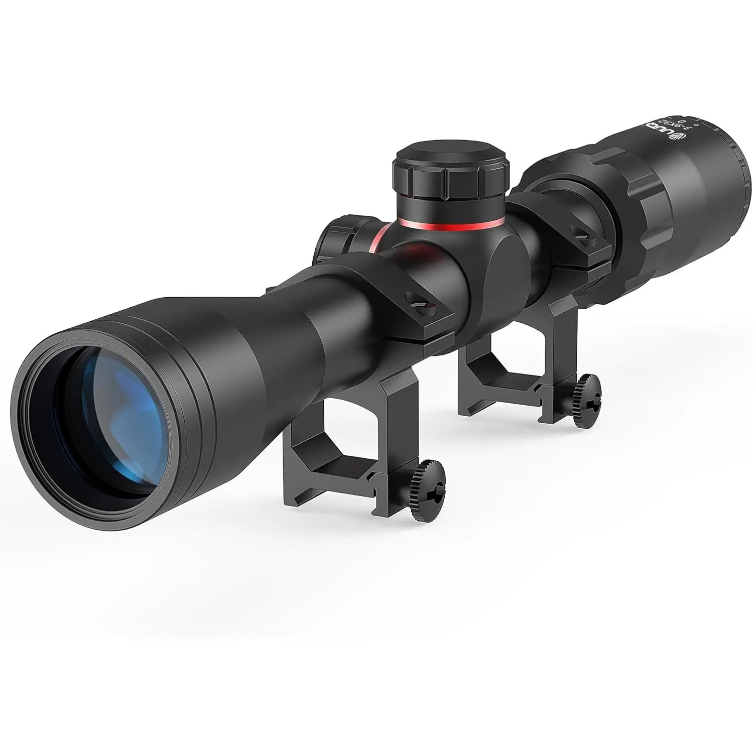3-9x32 Scope - Clear Optics with Upgraded Objective Lens, Waterproof Fogproof, Lightweight Design + 20mm Rail Rings for Hunting