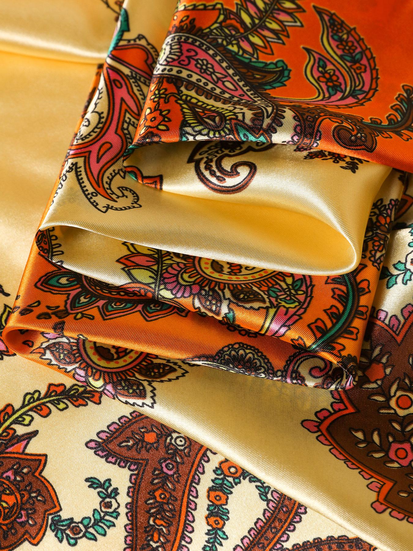 Women's Paisley Print Square Scarf, Boho Style Hair Scarf, Fashionable Hair Accessories for Women & Girls, Casual Versatile Scarf for Daily Wear