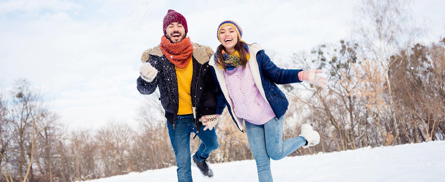 HOBIBEAR Womens Winter Barefoot Shoes Men Wide Toe Box Warm Faux Fur Lined Ankle Sneakers Thick walking shoes