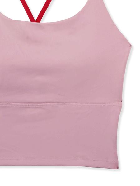 Sporty Women's Plain Criss Cross Sports Bra, Comfort and Durability Sports Crop Cami Top, Ladies Sportswear for Indoor Outdoor Wear, Gym Clothes