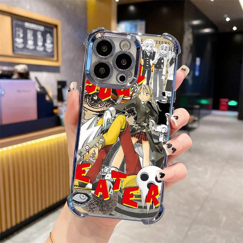 Soul Eater Phone Case Evans Crona Maka Albam Black Star Tsubaki Death the Kid Manga Anime, Anime Vintage Special Cover for iPhone 11 12 13 14 15 16 17 Pro Max Plus Air #IP+SE1