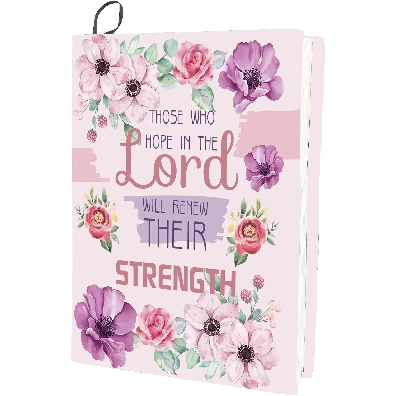 Flower Stretchable Book Cover Butterfly Words Washable Reusable Large Nylon Book Protector Elastic Notebook Wraps for Hardcover Books Classroom Students