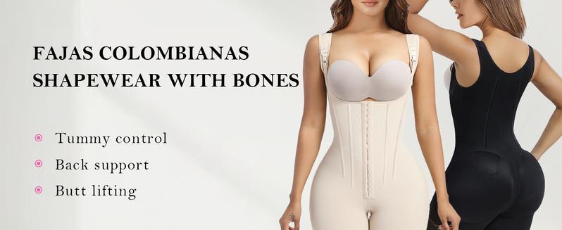 YIANNA Fajas Colombianas Moldeadoras Shapewear Tummy Control Butt Lift contouring Garment with Bones