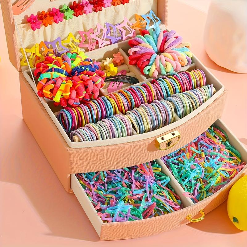 1340pcs(NO BOX) Dopamine Minimalist & Stylish Elastic Colored Hair Band & Clip Set for Girls Includes Water Drop Star Flower Clips And Hair Bands Integrated with Rubber Bands Suitable for All Four Seasons Random Colors Excellent Gift Choice 1340pcs(NO BOX) Dopamine Minimalist & Stylish Elastic Colored Hair Band & Clip Set for Girls Includes Water Drop Star Flower Clips And Hair Bands Integrated with Rubber Bands Suitable for All Four Seasons Random Colors Excellent Gift Choice