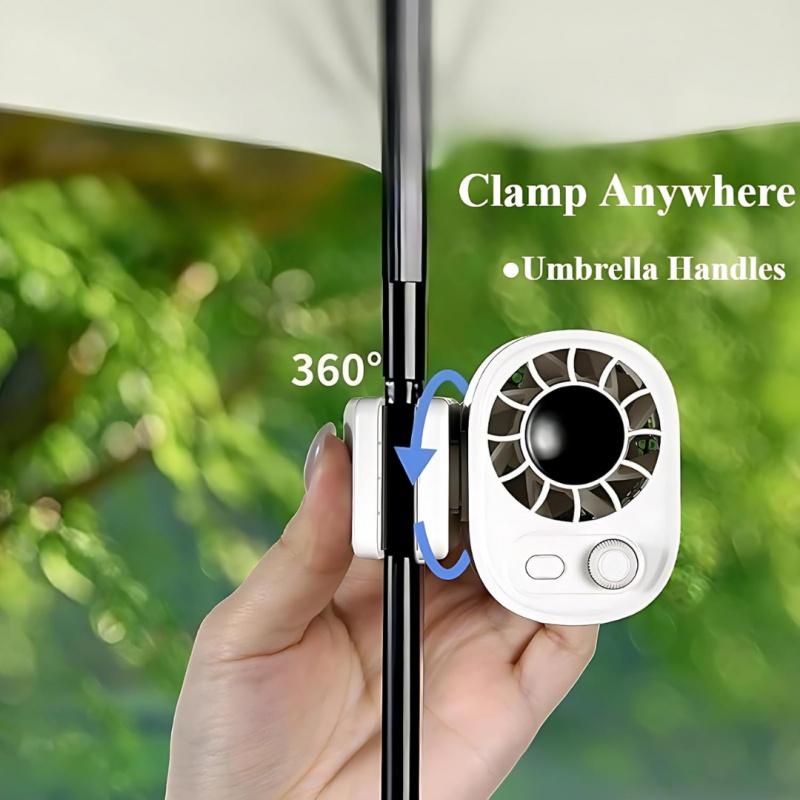 Car Clip On Fan No Cooling Function with LED Display 360 Rotation 100 ...