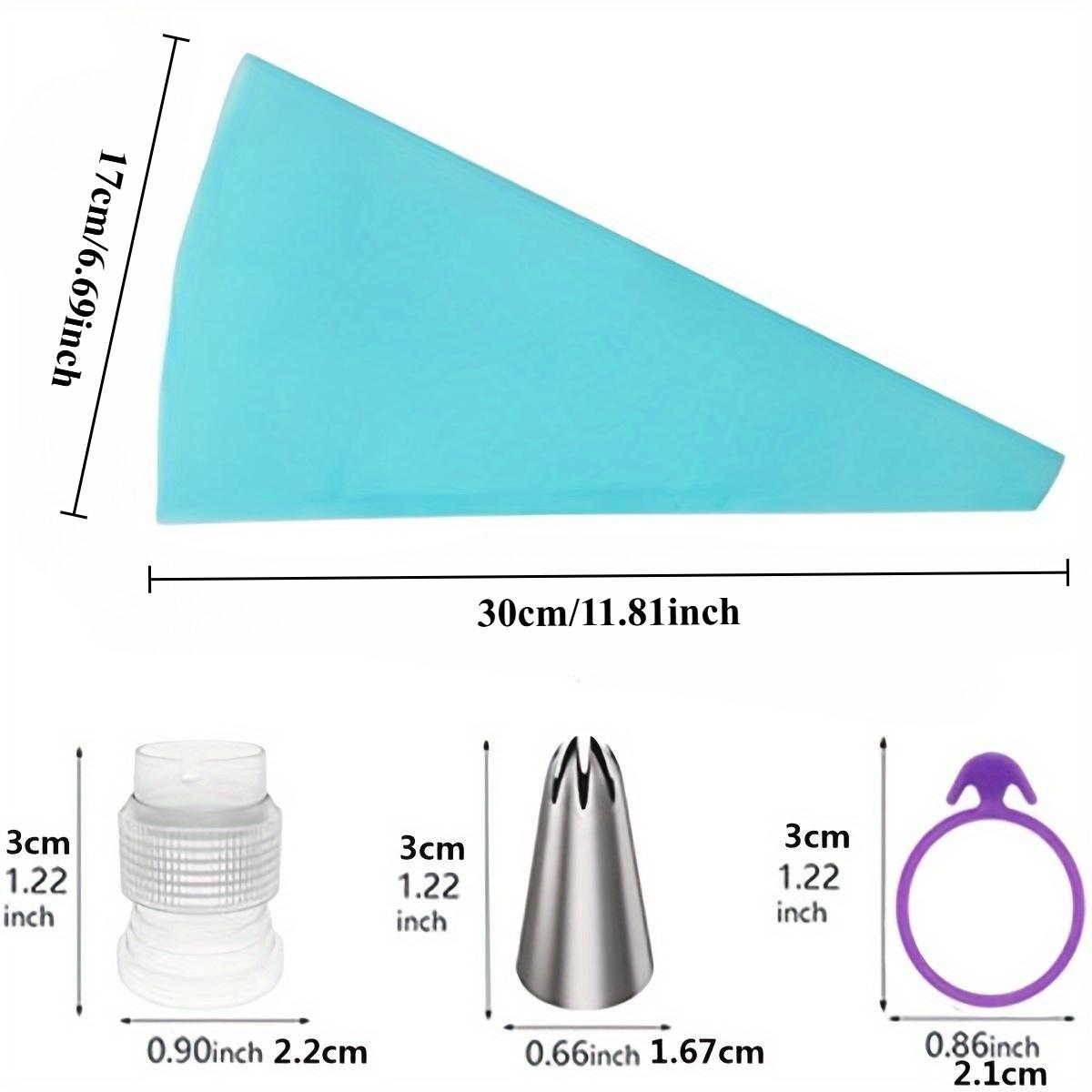 Complete Cake Decorating Set: Reusable Piping Bags & Tips, Standard Converters & Silicone Rings - Perfect For Baking!
