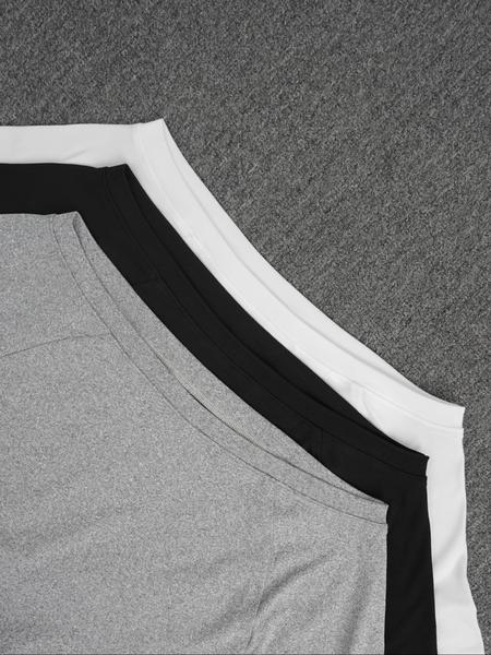 26 Valentine's Day 3pcs women's casual simple pullover, women's black, white, gray, multi-color three piece set, long sleeved top