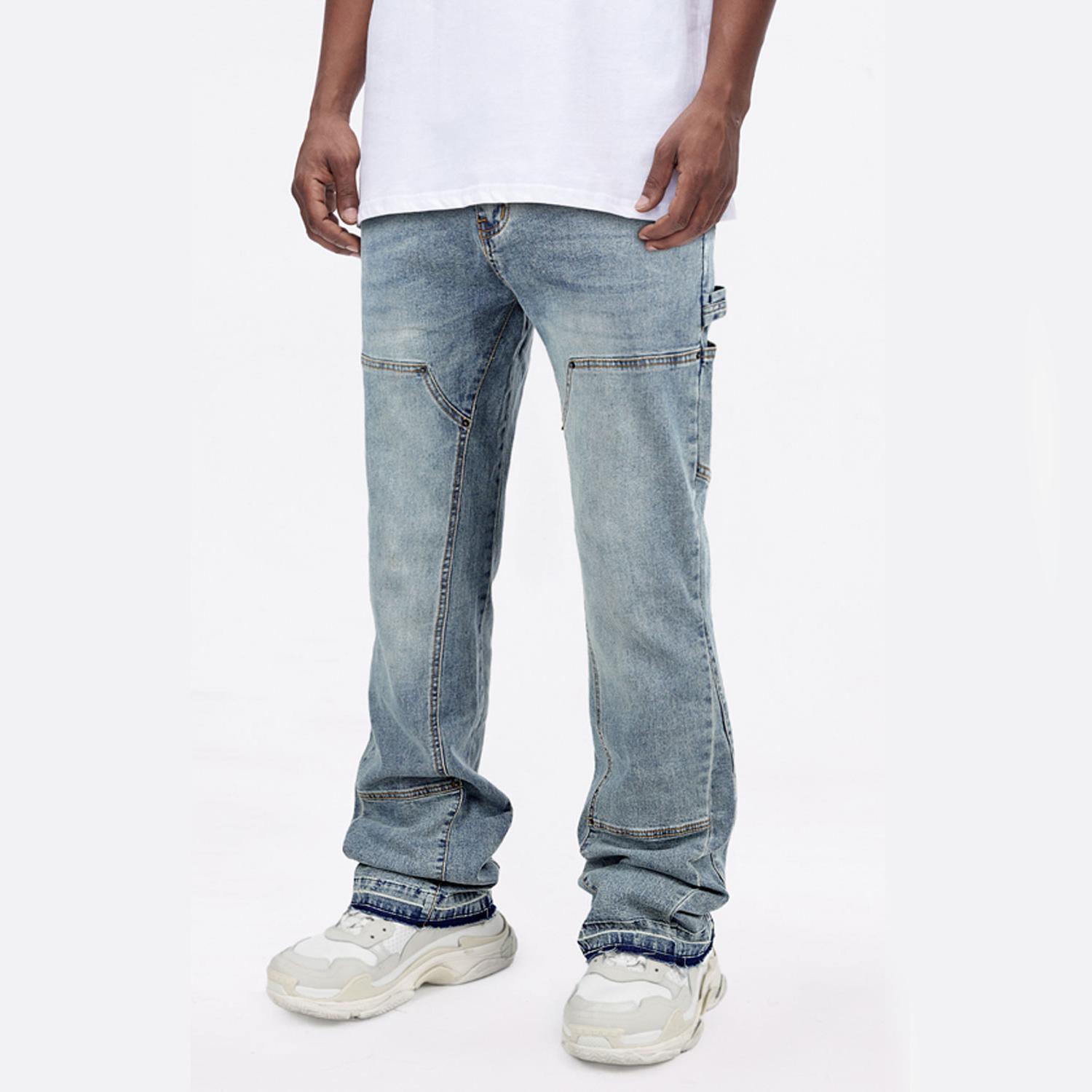 GINGTTO Men's Stacked Flared Jeans Bootcut Patchwork Streetwear Denim Pants GINGTTO Men's Stacked Flared Jeans Bootcut Patchwork Streetwear Denim Pants