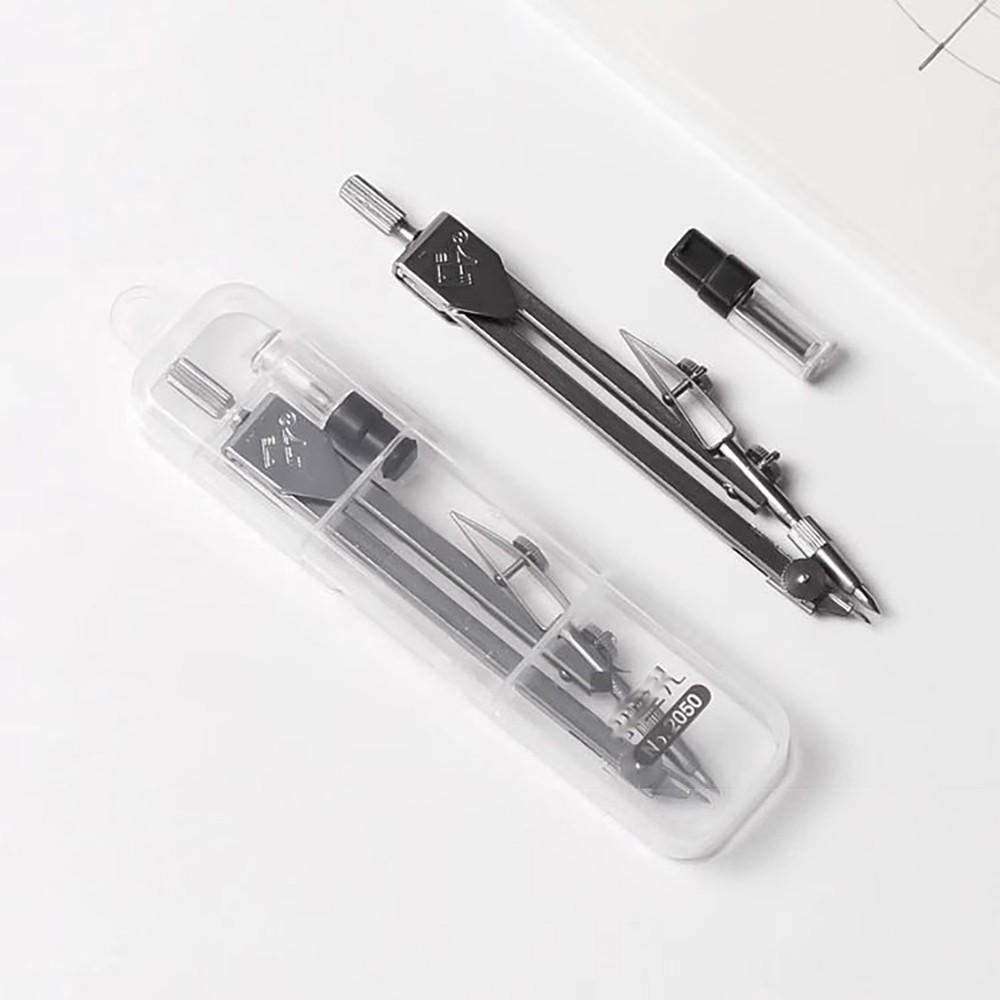 Geometric Precision Metal Compass, Professional Drawing Tool, Locking Adjustable Arm, Pencil Replacement, Ideal for Engineering, Construction, Architecture, Stem Tests, Woodworking