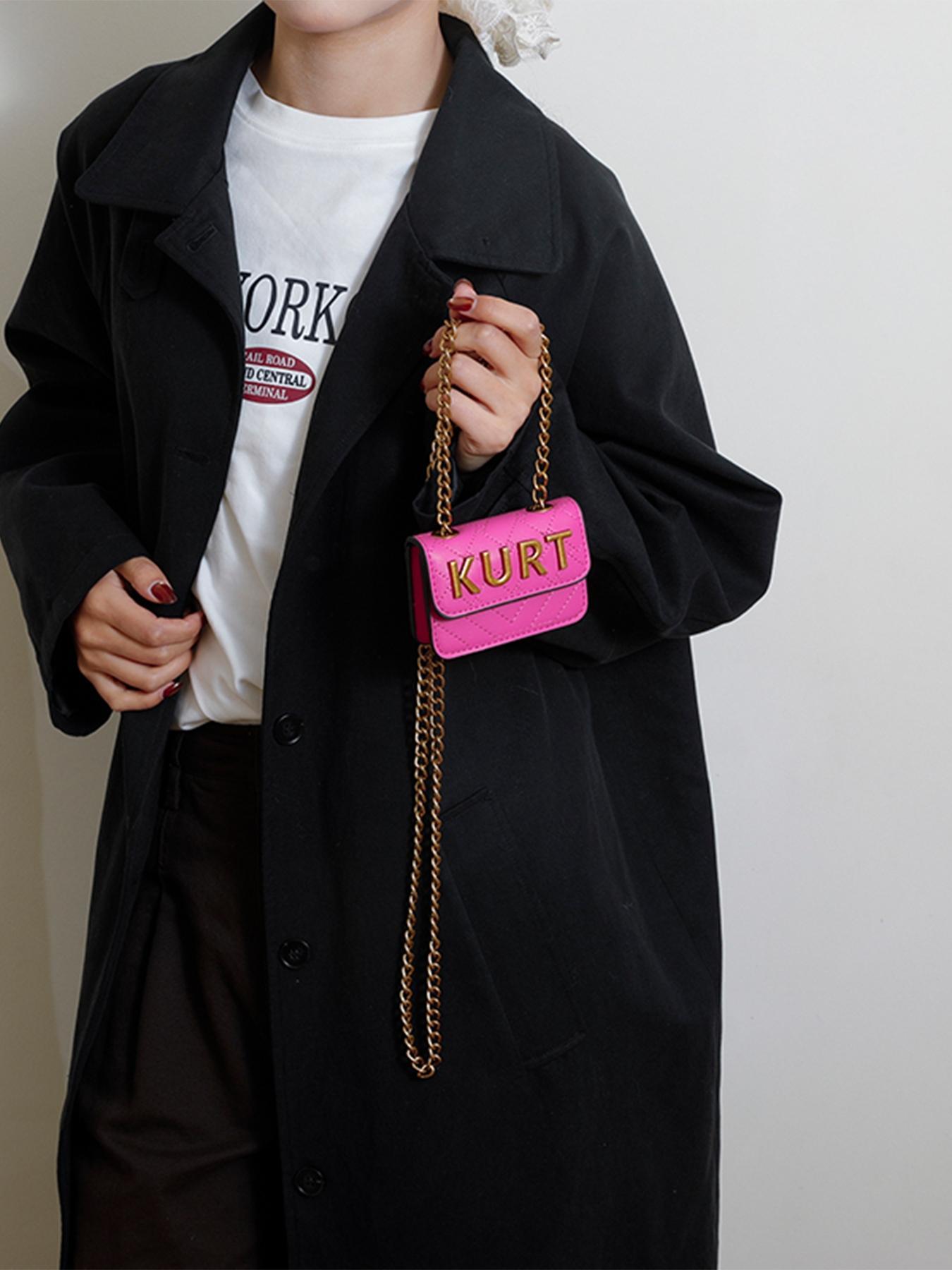 Mini Crossbody Chain Bag with Magnetic Letter Pouch, Elegant Chain Shoulder Strap, Multiple Colors Available, Fashion Casual Style, All Seasons Use, Fashionable Crossbody Bag