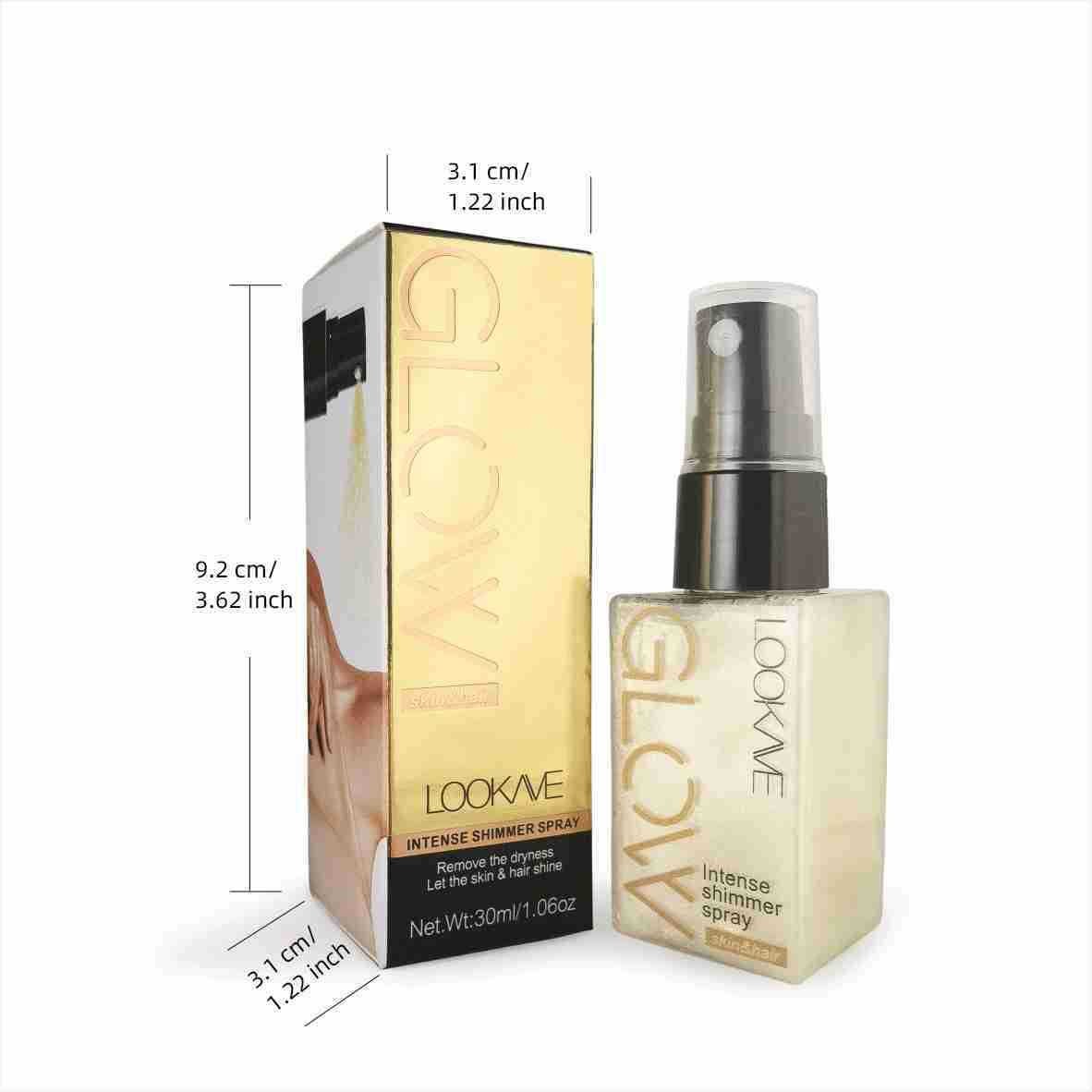 Brilliant Glittering Body Shimmer Spray, Face & Hair Highlighter Spray, 4 shades suitable for all skin tones