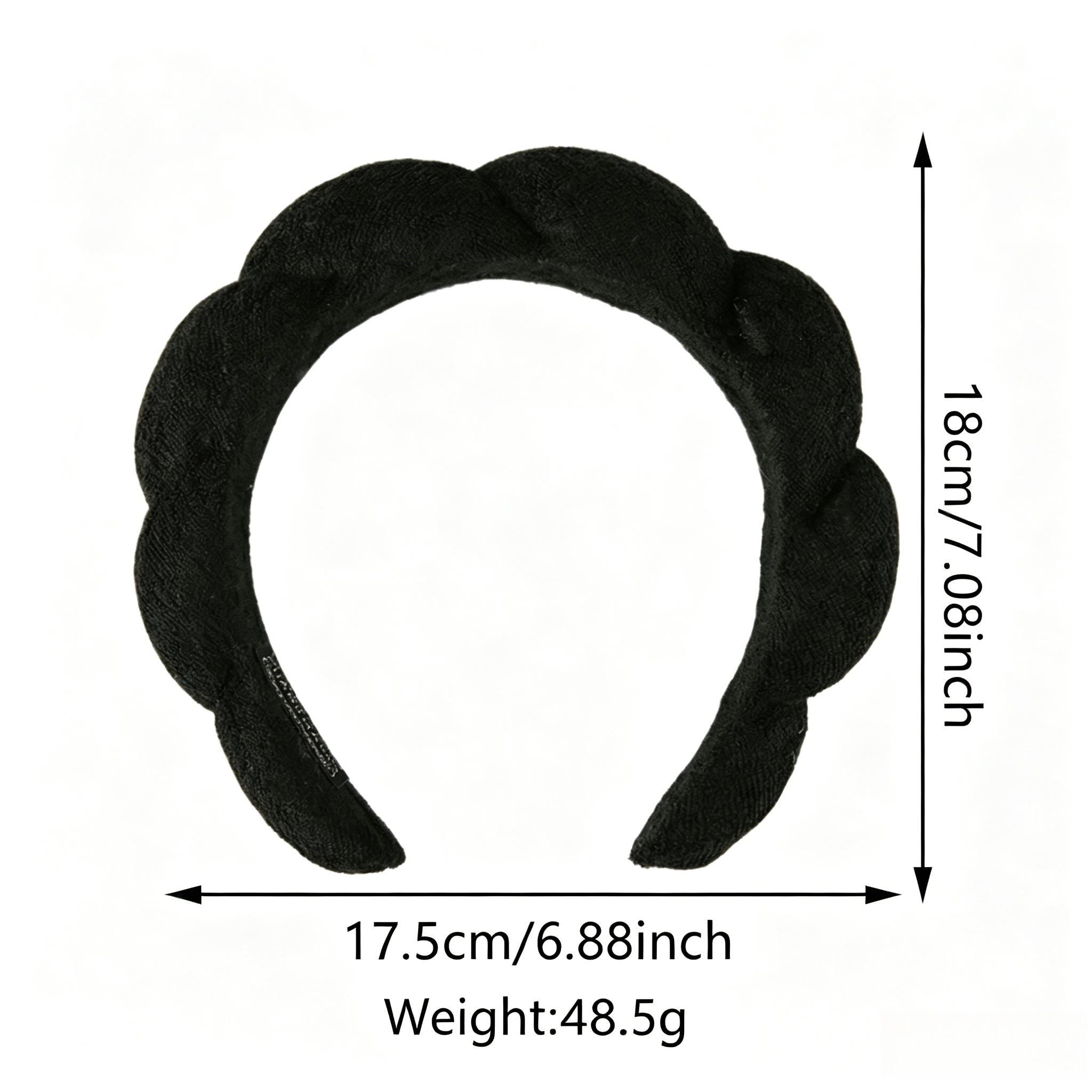 Puffy Cloud Makeup Headband, Soft High‑Crown Synthetic Sponge Fabric, Unisex Anti‑Slip Hair Band, One Size Comfort Accessory for Skincare And Face Washing Routines