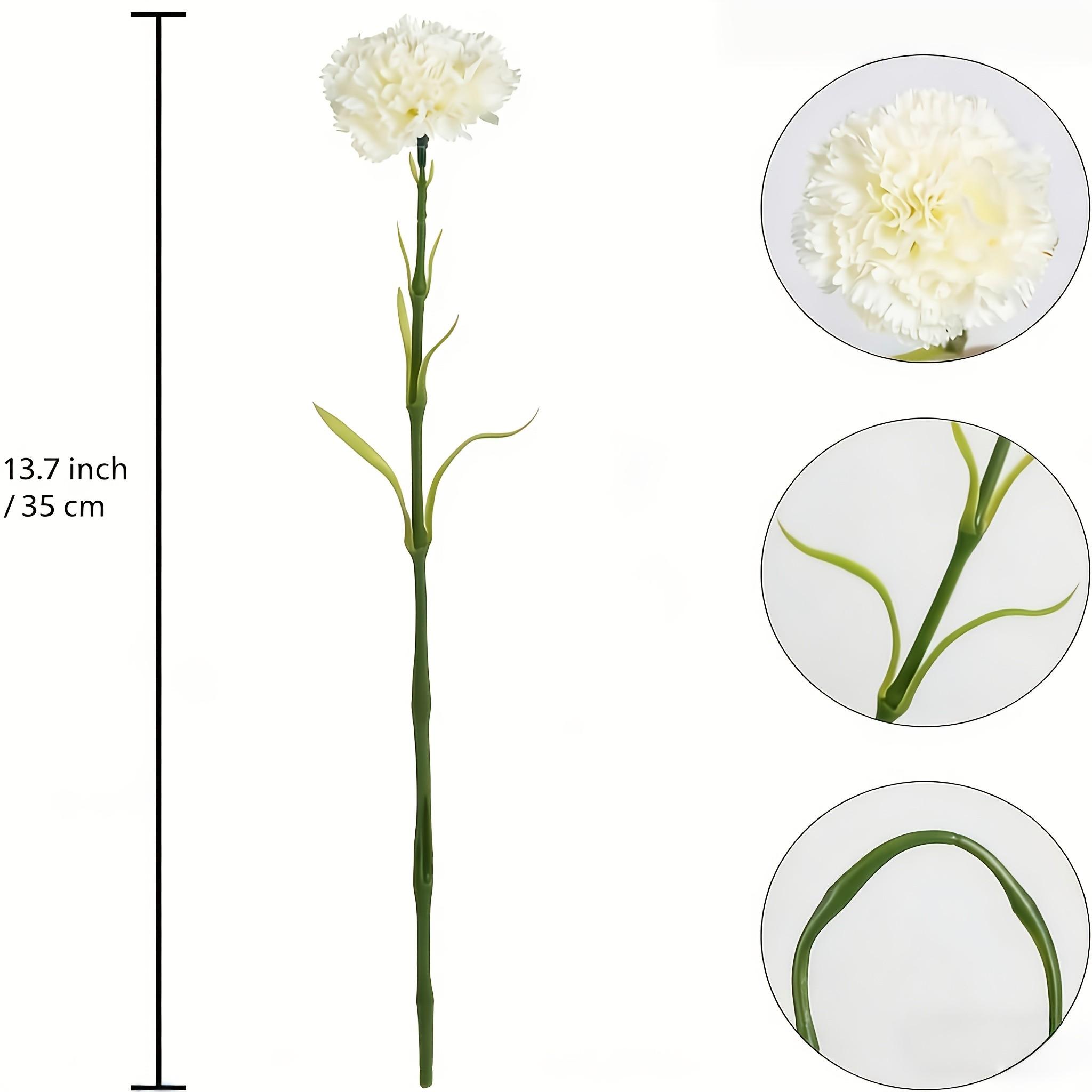 10pcs Artificial Carnations, Plastic & Realistic, for Weddings, Valentine’s, Mother’s Day, Seasonal Decor, Event Planners, Home Stylists