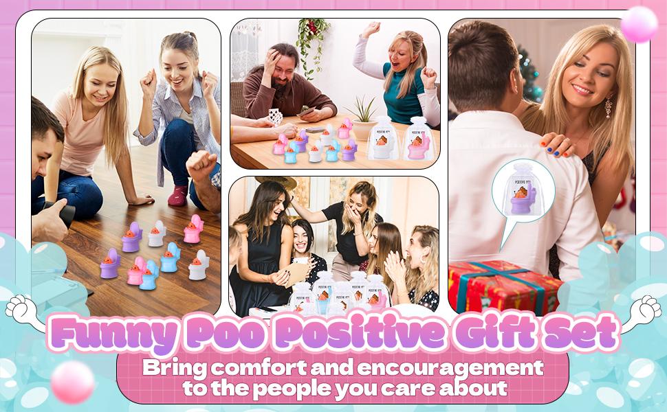 April Fools Mini Positive Poop Funny Employee Appreciation Gifts Resin Stress Relief  Supplies with Inspirational Card  Office Pranks Thank You Gift for Coworkers Teacher Easter Basket Stuffers Spring Party Favors