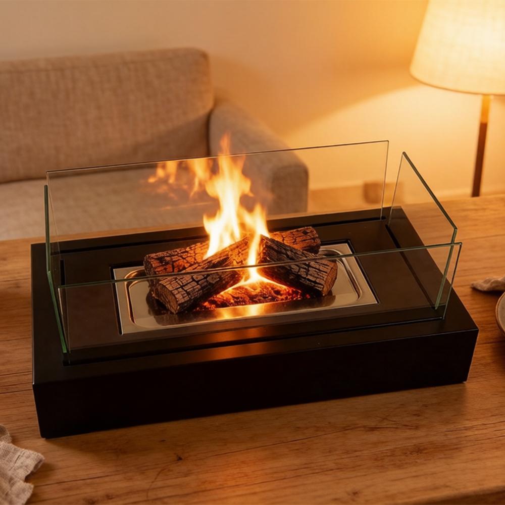 Tabletop Fire Pit with Smores Maker Kit Portable Indoor/Outdoor Mini Small Fireplace Table Top Decor Home Patio Balcony Backyard Gifts for Women Mom Her Wedding Mothers Day Housewarming Birthday Gift firepits