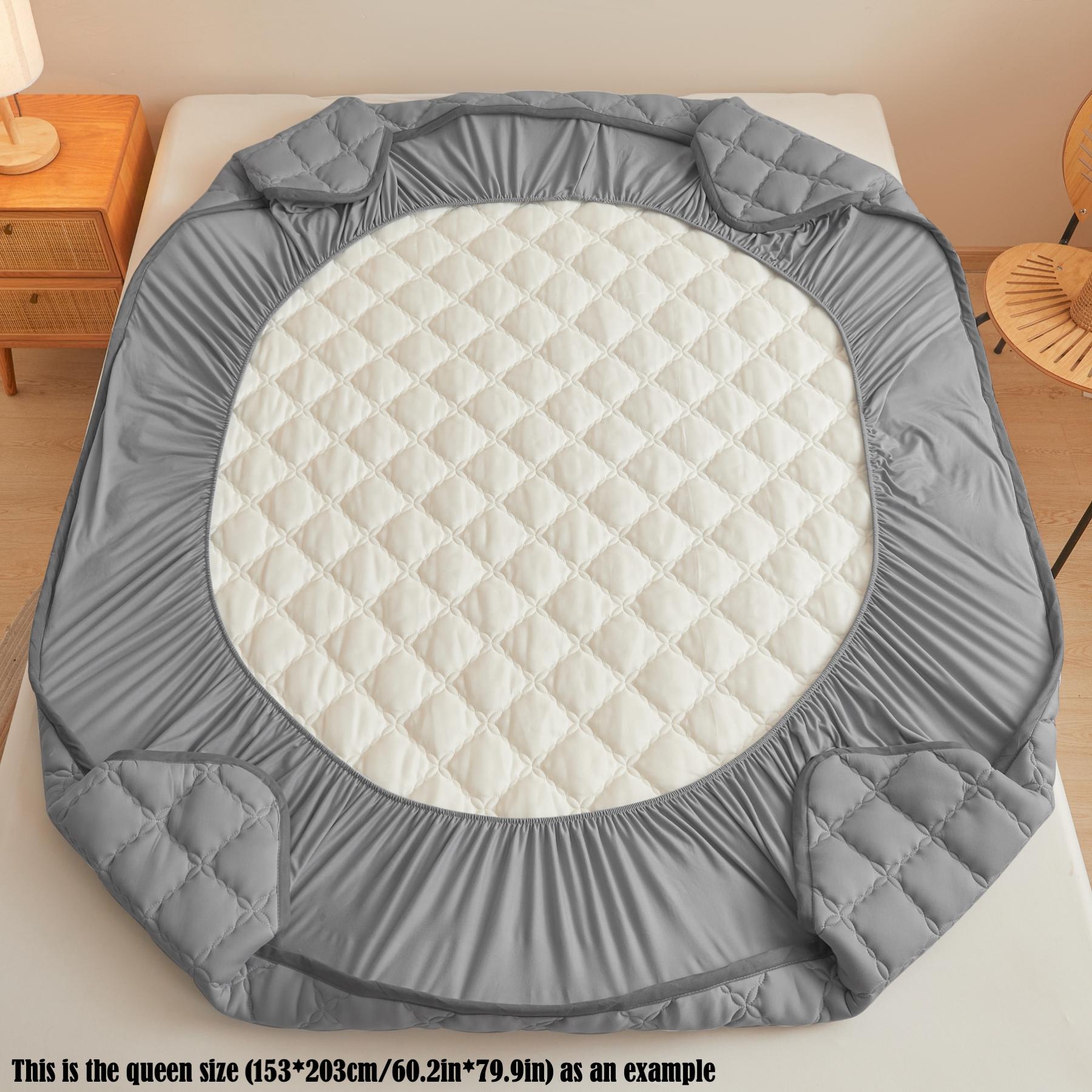 Waterproof Quilted Mattress Cover, 1 Count Soft Comfortable Breathable Mattress Protector, Bedding Supplies for Bedroom, Guest Room, Apartment, School, Home, Hotel