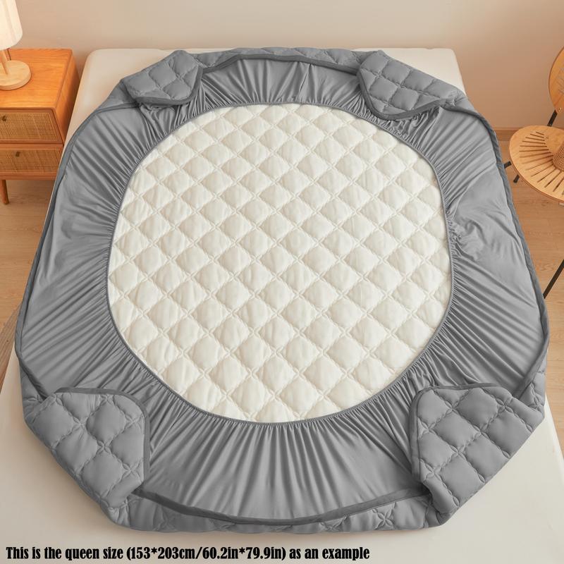 Waterproof Quilted Mattress Cover, 1 Count Soft Comfortable Breathable Mattress Protector, Bedding Supplies for Bedroom, Guest Room, Apartment, School, Home, Hotel