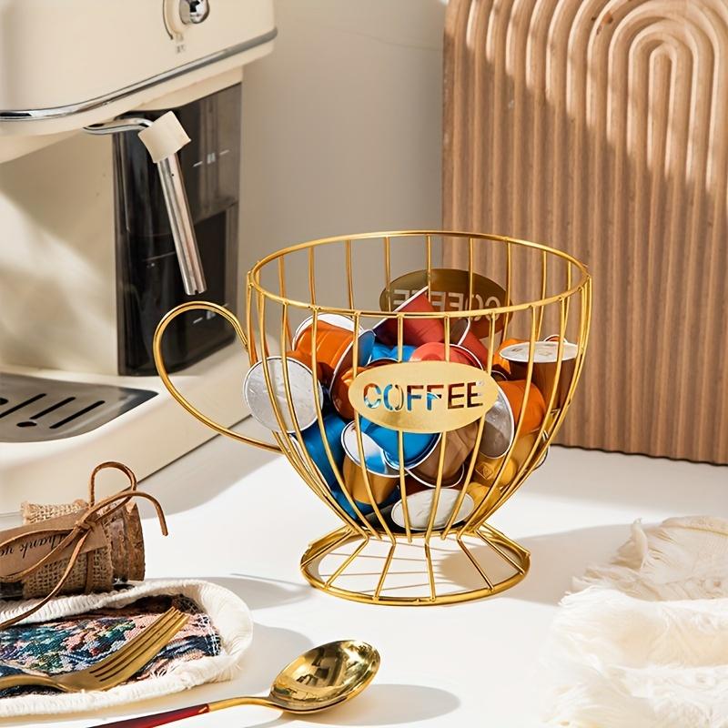 1PCS Black Coffee Capsule Rack Modern Simple Home Snack Candy Storage Basket Coffee Shop Bar Counter Display Rack Storage Rack