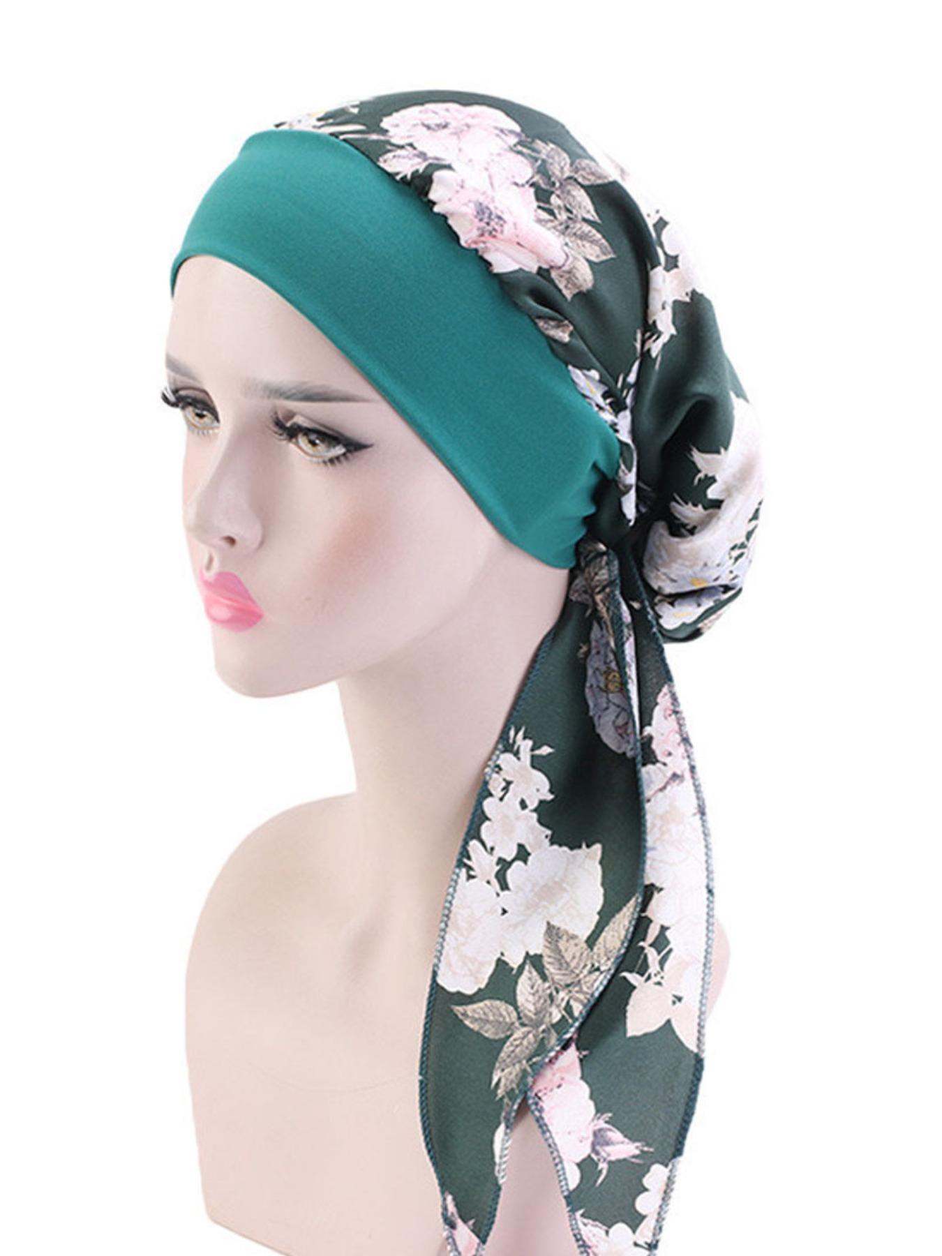 1pcs Rustic Style Silk-Like Headscarf Hat, Elastic Hairband Braided Hat, Pirate Hat, Chemotherapy Hat, Fashion Accessory
