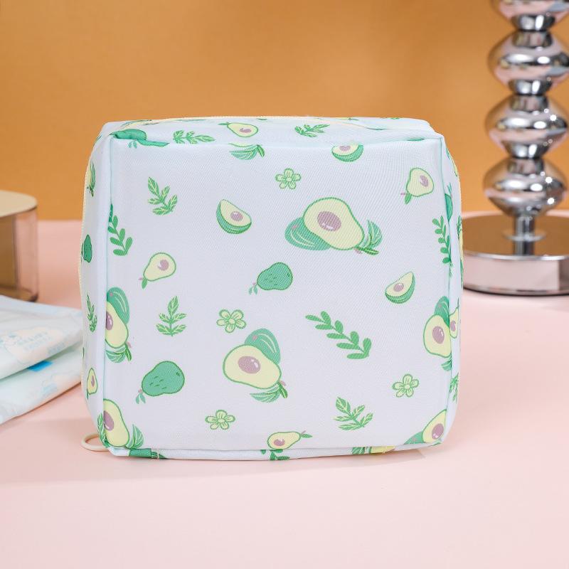 Cartoon Pattern Sanitary Napkin Storage Bag, 1 Count Portable Menstrual Pad Storage Bag, Small Zipper Space-Saving Pouch, Space Saving Bags for Outdoor Travel and Home Organizer Supplies #GLOBAL PICKS