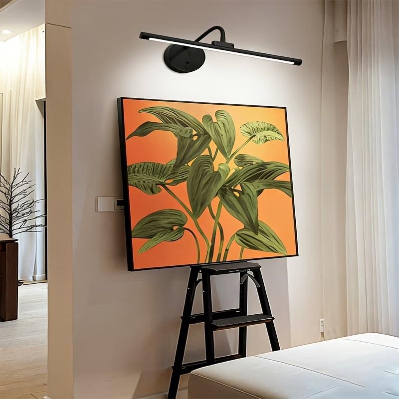 Control Ambient Dimmable LED Wall Lamp with Timer & Rechargeable Suitable for Gallery Lighting, Color-Changing Night Light, Plug-and-Play Semi-Recessed Installation for, Plastic Housing, Lighting Fixture