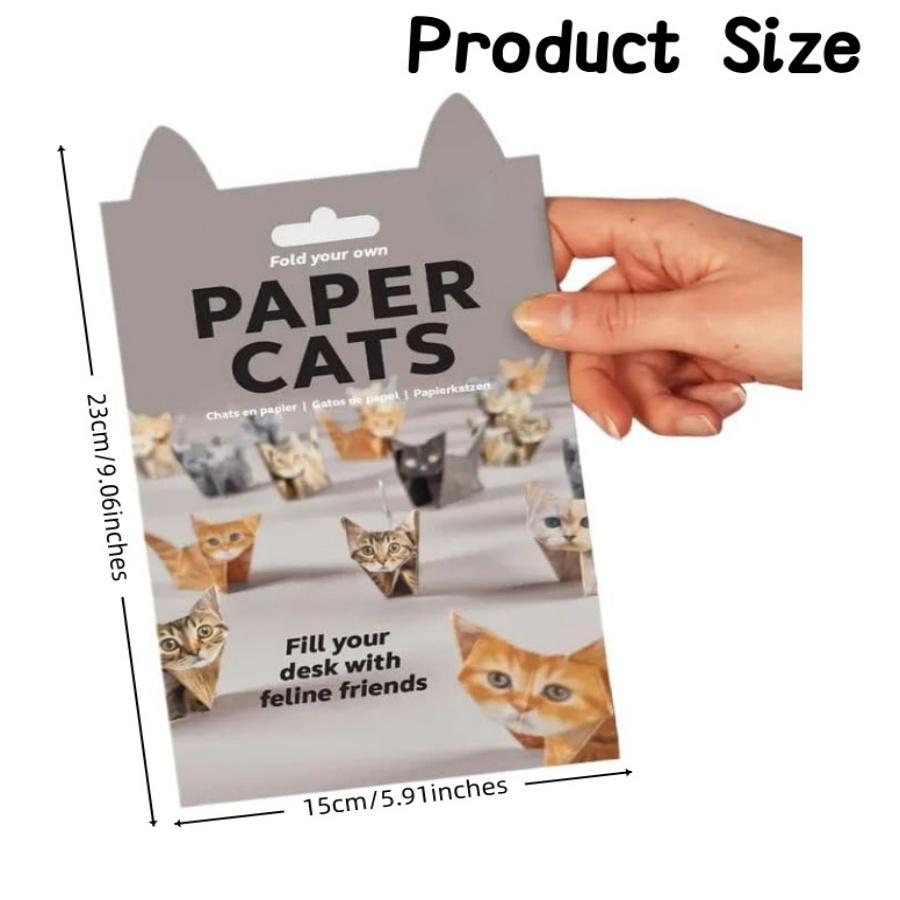 DIY Paper Foldable Cats, Stackable Artistic Decorative Desk Decor Ornaments, Perfect for Office Party Gifts & Christmas Decorations, Unique Gift Idea for Cat Lovers DIY Paper Foldable Cats, Stackable Artistic Decorative Desk Decor Ornaments, Perfect for Office Party Gifts & Christmas Decorations, Unique Gift Idea for Cat Lovers