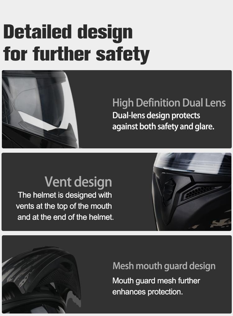 Motorcycle Face Helmet Dual Lens Design New Color Starry Sky Unisex Stylish Gift Christmas Present Motorcycle Helmets