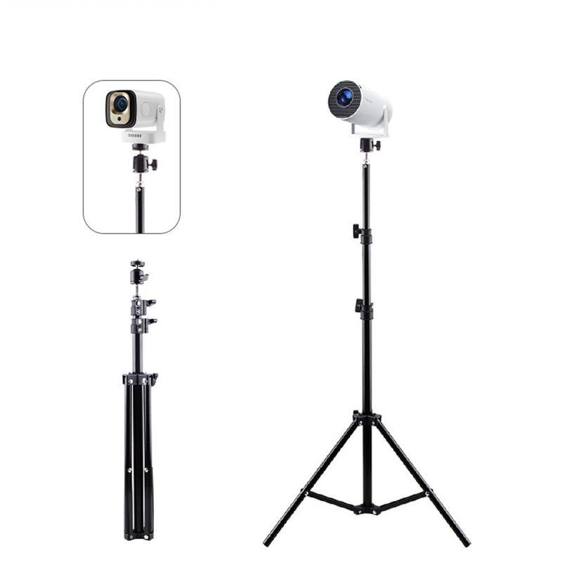 Portable Projector Stand, 120cm Retractable Universal Floor Tripod, Adjustable 1/4 Screw Mount for Cameras & Traveling Devices