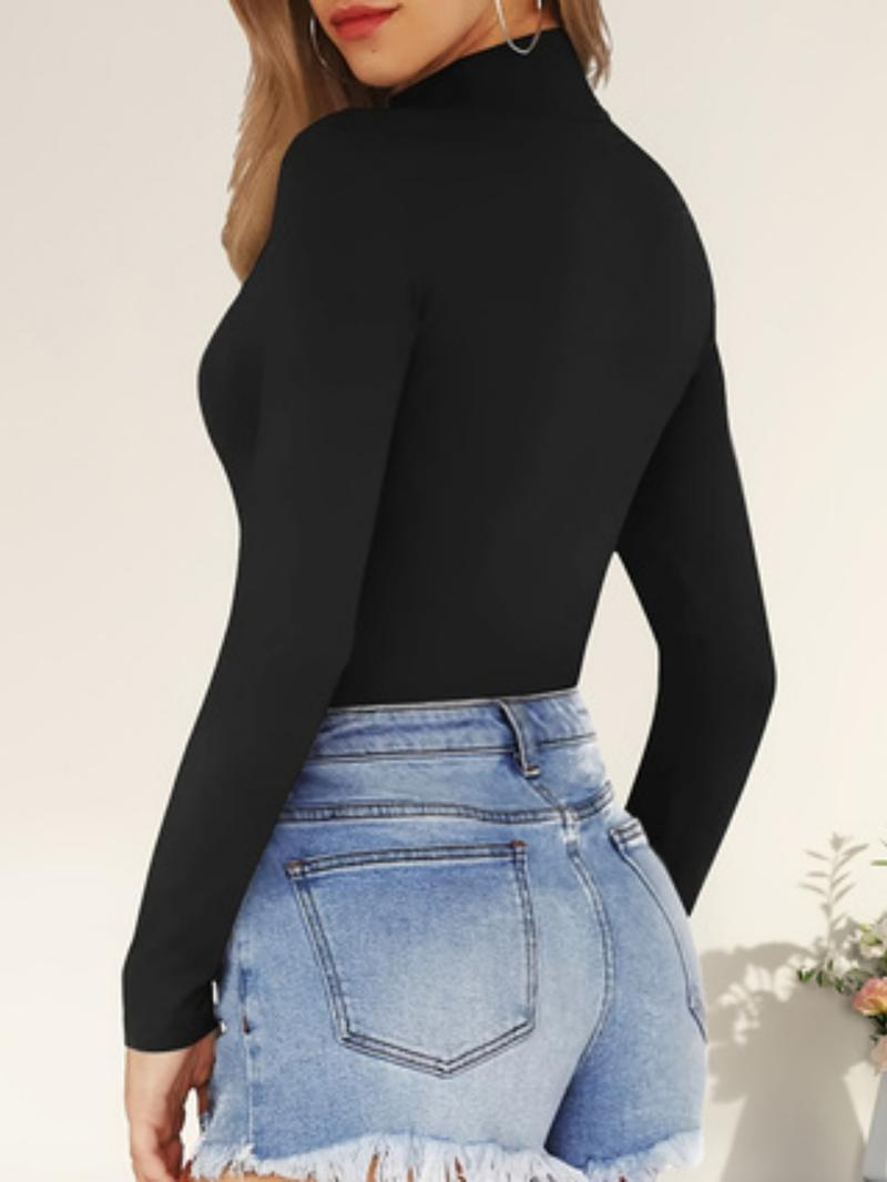 2026Women's Long Sleeve Turtleneck Bodysuit Thermal Compression Jumpsuit Shapewear Base Layer Top