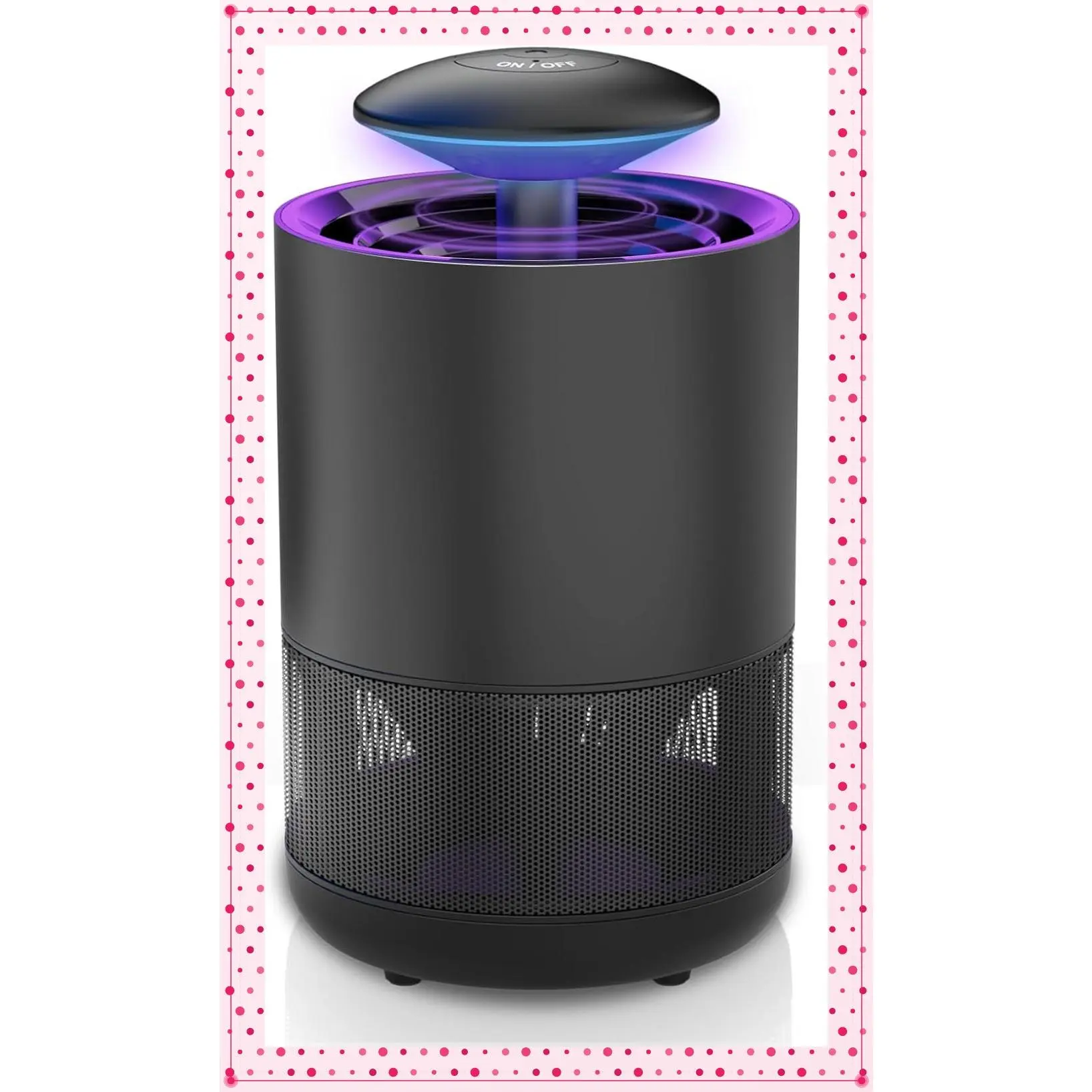 Indoor Insect Trap - Fly Traps Catcher for Mosquito, Fruit Flies, Gnat, Moth, Fly Killer Bug Trap with UV Light BlackGift