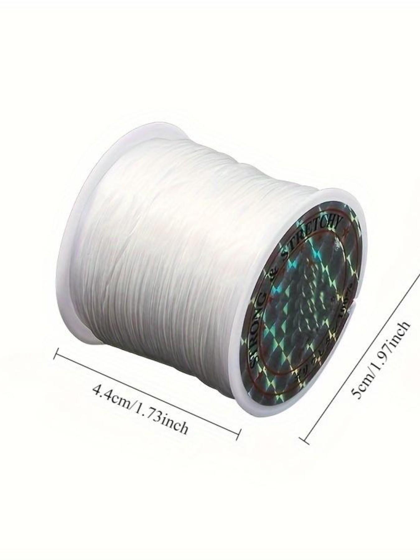 50m/1968in Strong Stretch Elastic Cord, 0.8mm - Ideal for DIY Jewelry, Bracelets, Necklaces & Beading Crafts, with Knot-Hiding Durability - Perfect for Party Balloon Decorations, Connectors for Jewelry Making, Diy Jewelry Accessories