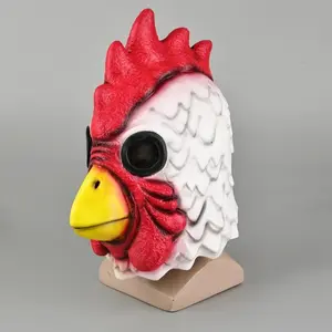Cosplay Mask Latex Hotline Miami Rooster Animals Masks Chicken Head for Halloween Party Masquerade Funny Novel Personality Adult
