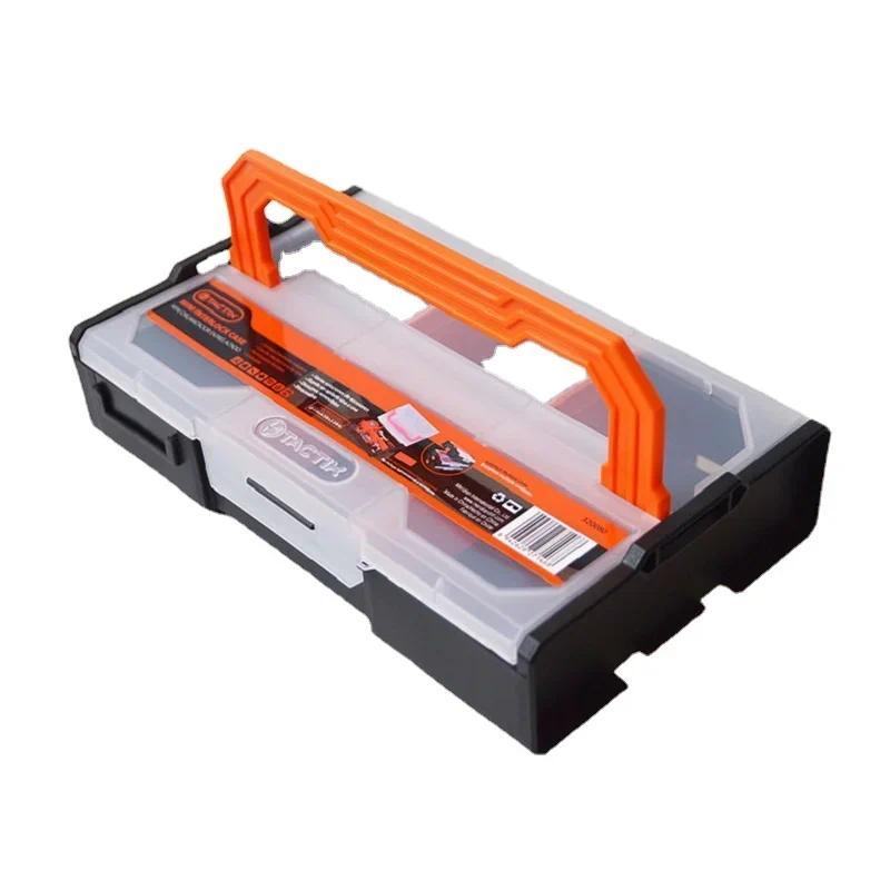 Small Parts Stackable Organizer Case Electronic Component Storage Divided Box Workshop Easy Transport Nonslip Tool Storage Box
