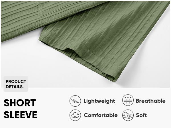 JMIERR Hawaiian Shirt for Men Button Down Short Sleeve Shirts Textured Casual Summer Beach Shirts with Pocket Shortsleeve Menswear Top