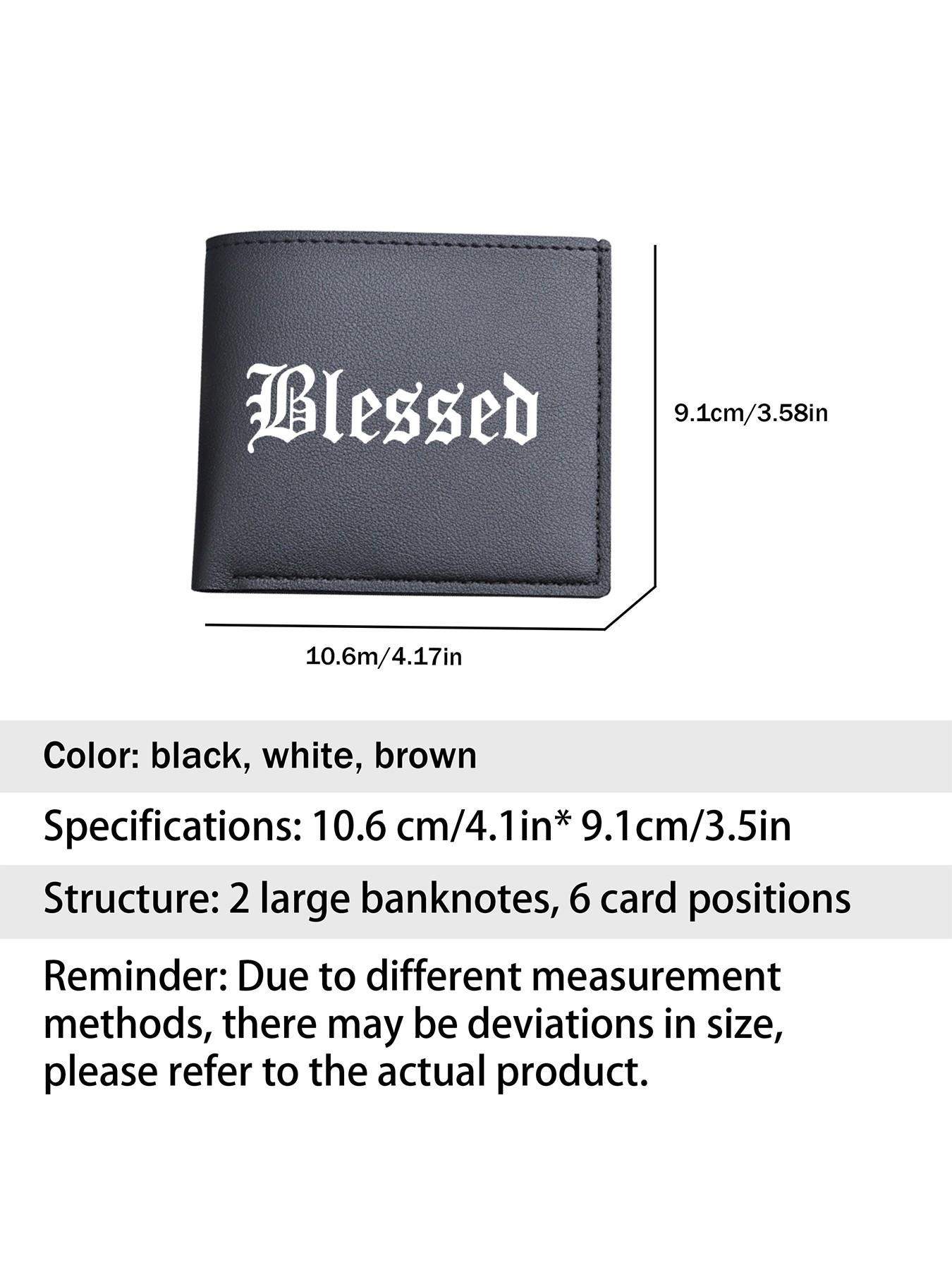 Blessed Faith Theme Men's Foldable Wallet, Multi-Card Slot Card Holder, Model 0108224, Stylish and Functional Accessory for Everyday Use