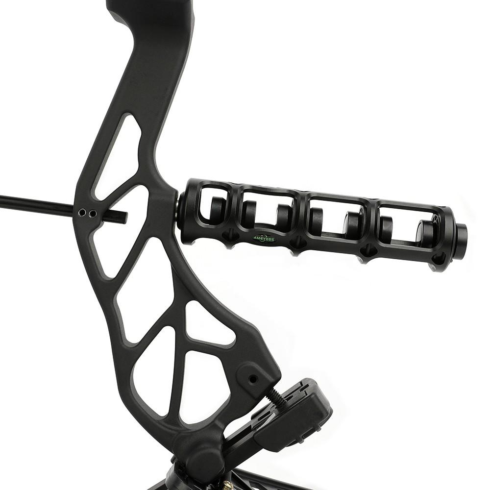 1pc Archery Compound Bow Stabilizer, 7 Inch Aluminum Alloy Shock Damper, Shock Dampening, Vibration Practice for Outdoors, Outdoor Compatibility, Hunting, Shooting Accessories