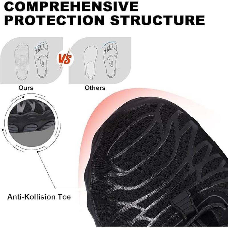 SANPON Hike Barefoot Shoes for Women & Men Breathable Non-Slip Athletic Footwear Wide Toe Water Shoes Activewear Universal Fit Ultra-thin Sole Mesh Upper Washable