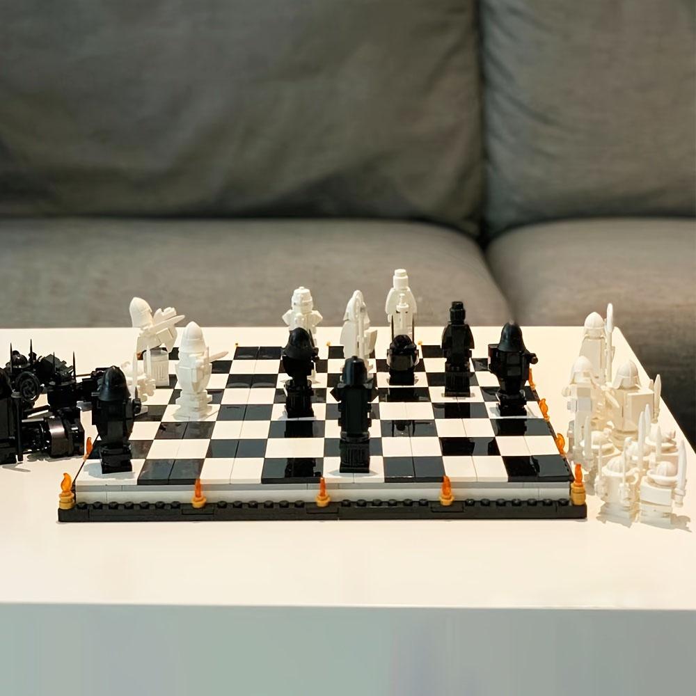 876pcs Chess Series Creative Board Building Blocks Toy, Educational Toy, Gift for Friends, Fun and Interactive Game, Chess Set