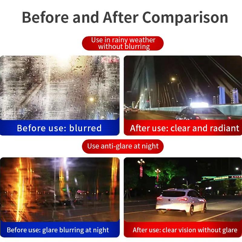 Jstree Car Glass Oil Film Cleaner with Brush Head, Removes Oil Films Effectively, 100ML Liquid Solution for Auto Maintenance