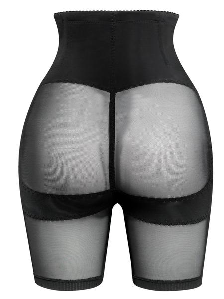 Women's Solid Sheer High Waist Shapewear Shorts, Basic High Stretch Tummy Control Shaper, Ladies Shapewear Bottoms for Daily Wear