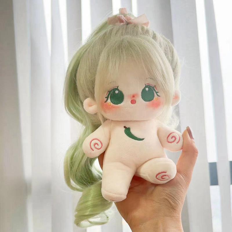 20cm Kawaii Plush Cotton Doll Idol Stuffed Super Star Figure Dolls No Attribute Crying Cotton Doll Can Change Clothes Kids Gift