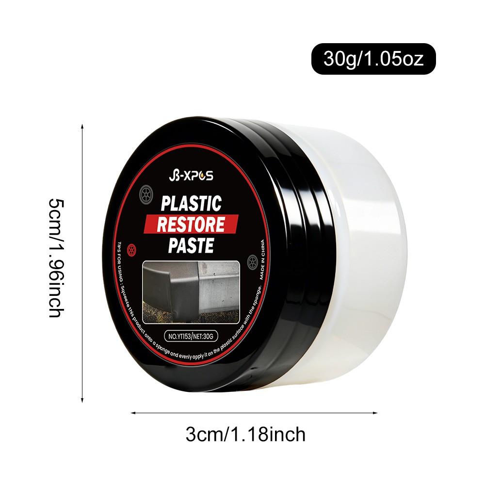 Car Plastic & Leather Restorer, Auto Plastic Rubber Exterior Repair, Restoration Wax for Shine, Seal & Brighten Vehicle Surfaces