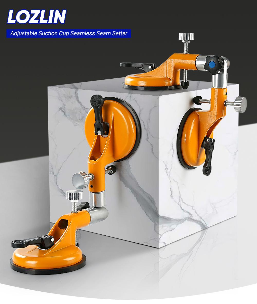 LOZLIN 2PCS 90°-270° Adjustable Suction Cup Alignment Jig - Seamless Splicing & Leveling Tool for Granite, Tile & Stone Countertops - Professional Grade Installation Kit Hardware
