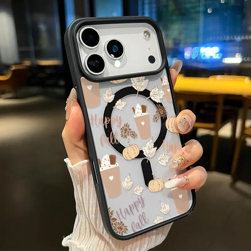 Magnetic Transparent Shockproof Case for iPhone 17 16 15 14 13 12 11 ...