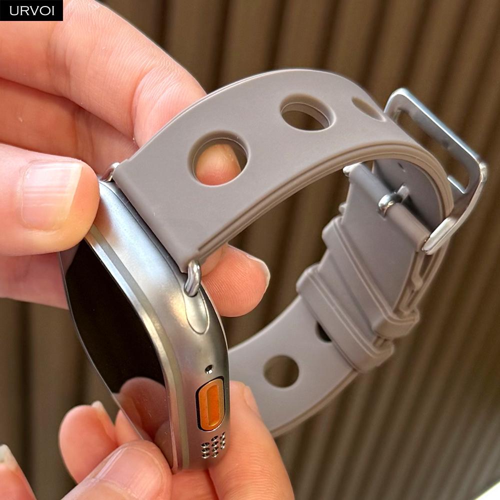 URVOI Scub’H Diving Band for Apple Watch Ultra 3 2 1 Series 11 10 9 8 SE 3 Seamless adapters with high-performance Silicone rubber strap