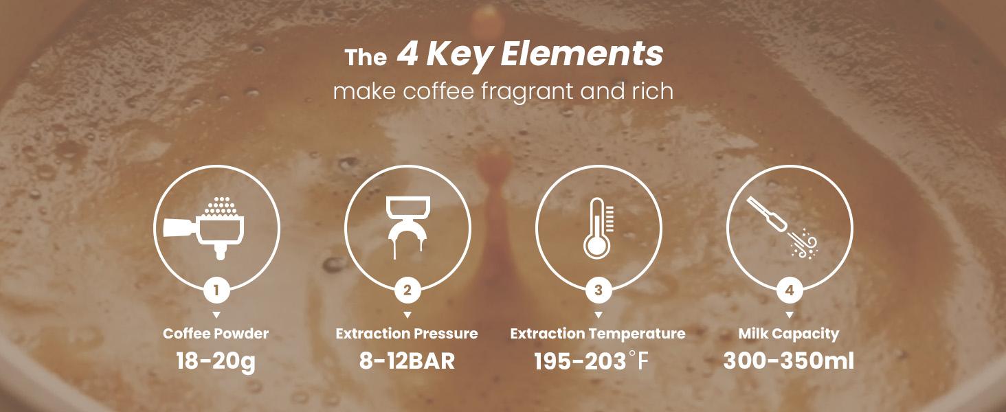 【Springtok】Gevi Espresso Machine with Grinder & Steam Wand | Home Barista Latte Maker | 2.3L Water Tank | Perfect Gift for Coffee Lovers