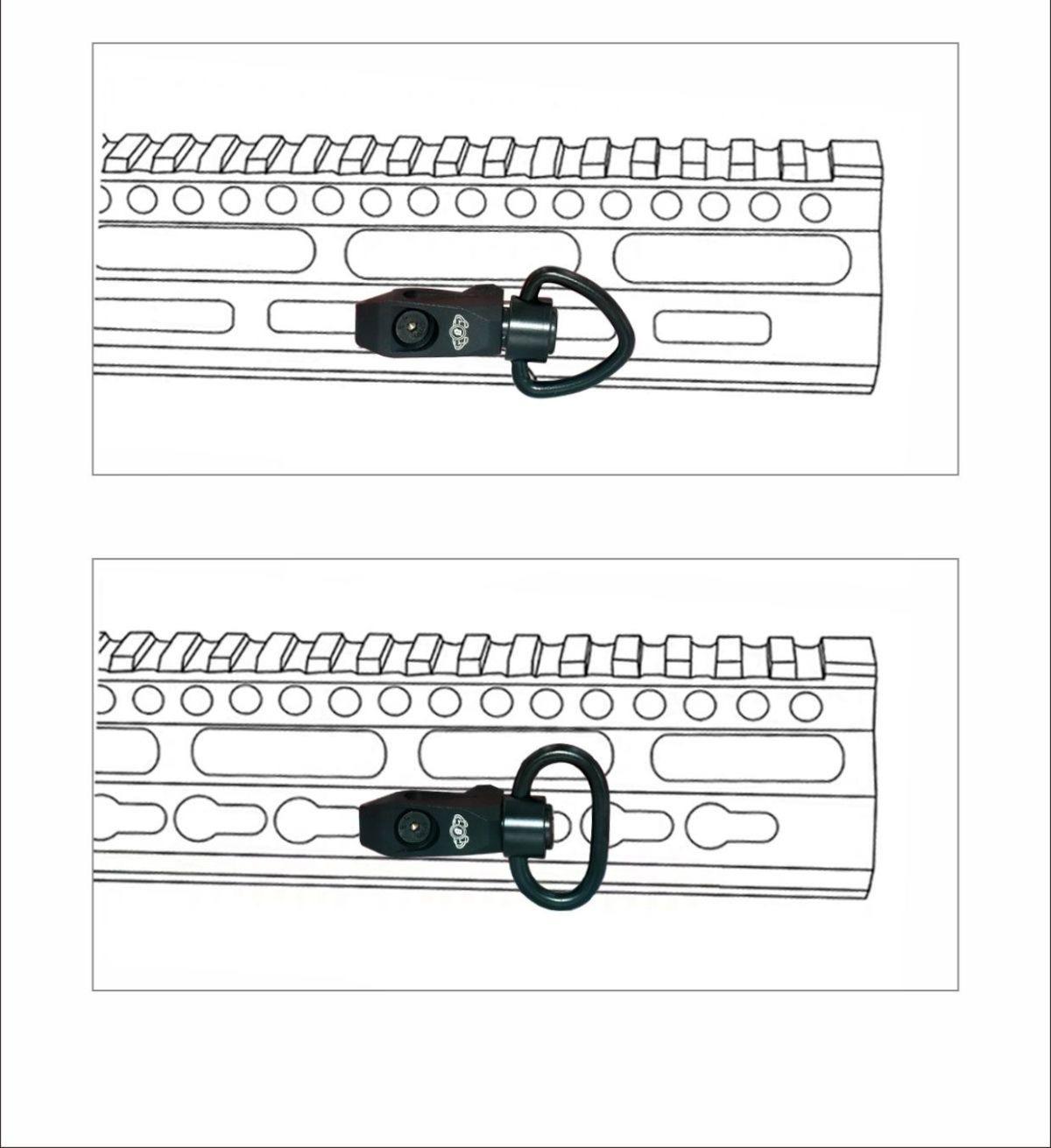 New High-quality BD Metal Quick Release Sling Buckle, Multi-function Single & Double Point Sling Strap Buckle for Outdoor Sports, Cameras, Bags, Molle Bag, Tactical Backpack Strap Loops