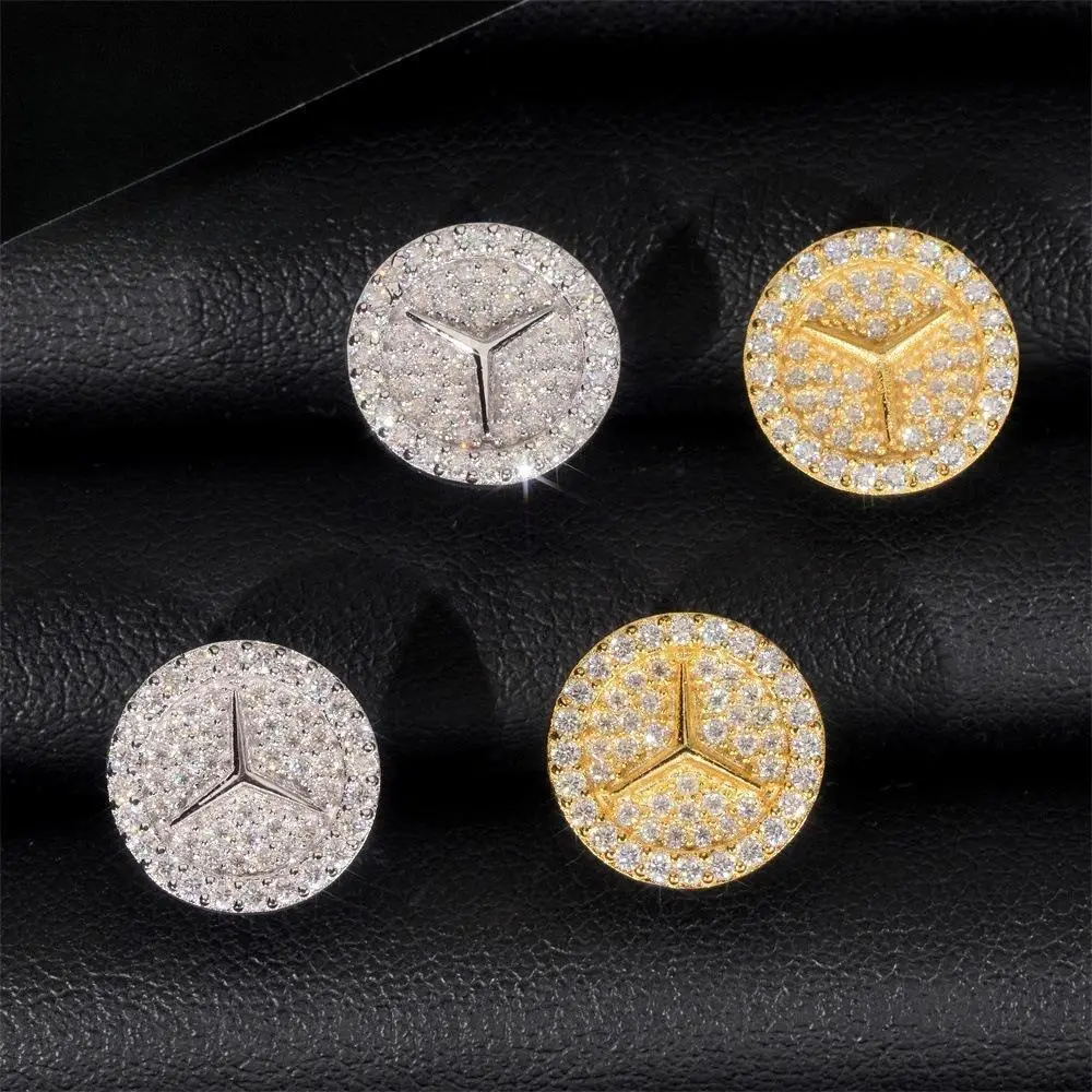 [ICE HUE] Unisex 12mm Star Shape Moissanite Gem Stud Earrings, 18K Gold Vacuum Plated, 5A+ Sri Lanka Moissanite, Star Design, Luxury Daily Jewelry, Classic Simple Fashion Gift